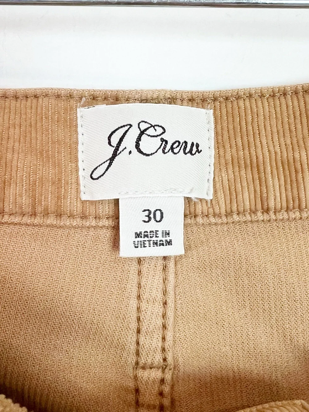 J. CREW BROWN CORDUROY VINTAGE SLIM STRAIGHT LEG PANTS WOMENS SZ 30